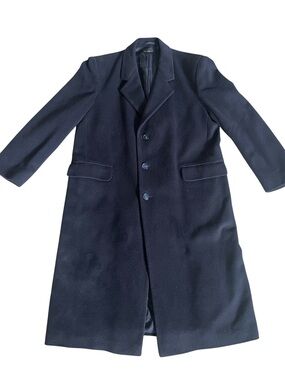 Cashmere Wool Blend Black Over Coat